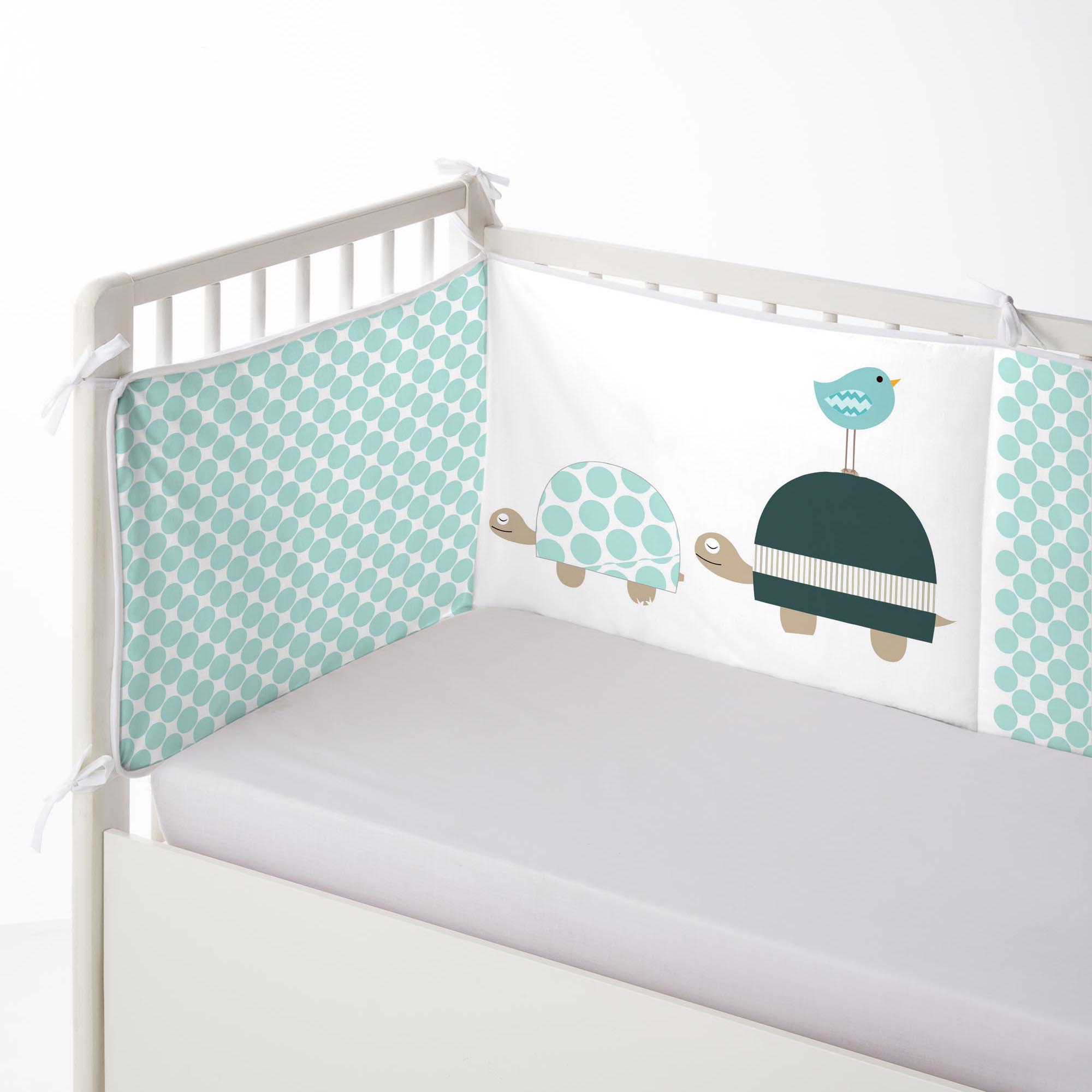 COOL KIDS - Protector de Cuna - 100% Algodón Extrasuave - 9 Modelos - 60x60x60+40 cm - Fabricado en España