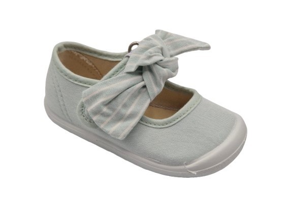 Vulpeques - Merceditas lona barefoot para niñas Vul-Peques 303/NL, cómodas y flexibles para desarrollo natural del pie, ideal para uso diario y actividades al aire libre en color verde