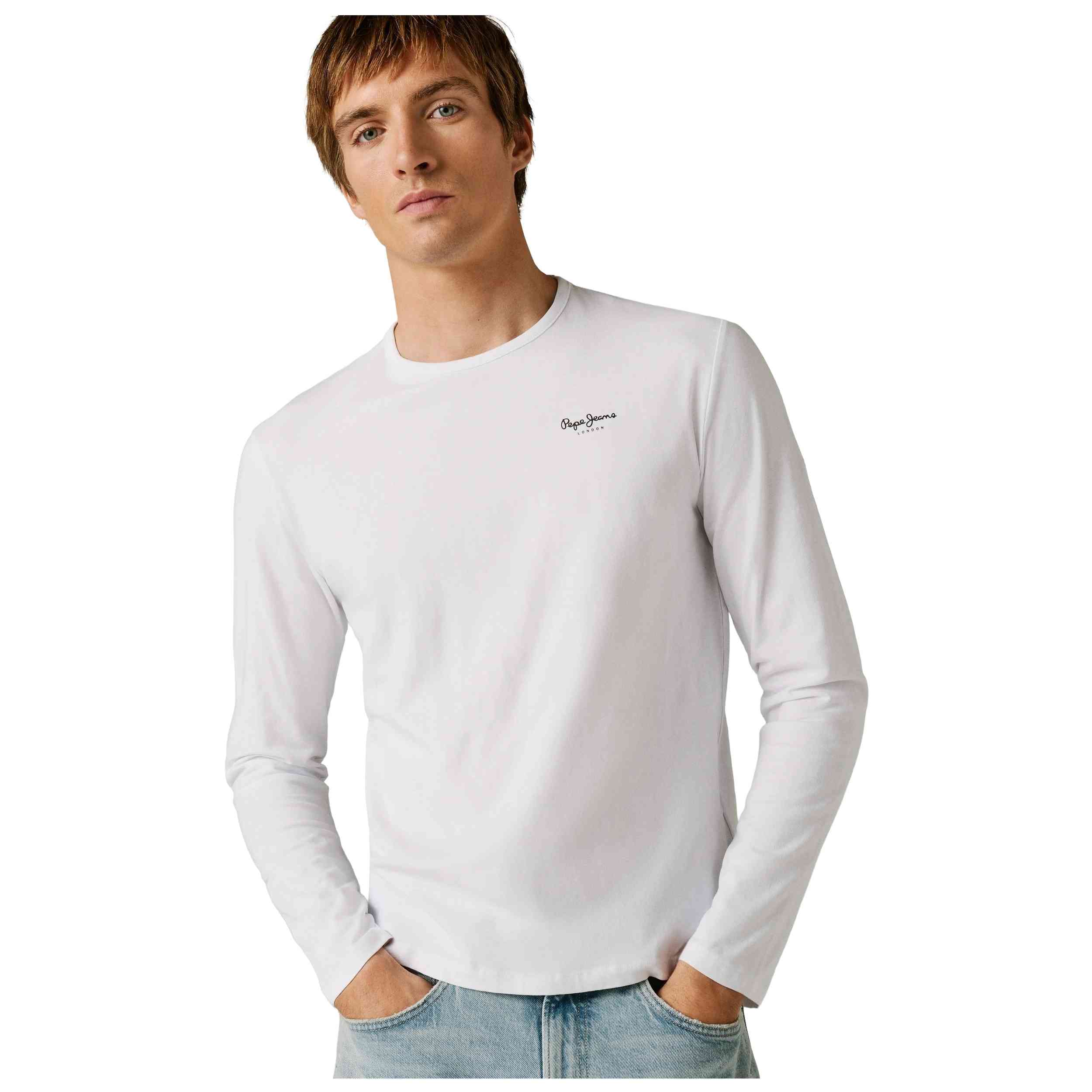 Camiseta Pepe Jeans modelo Original Basic 2 Long en color Blanco