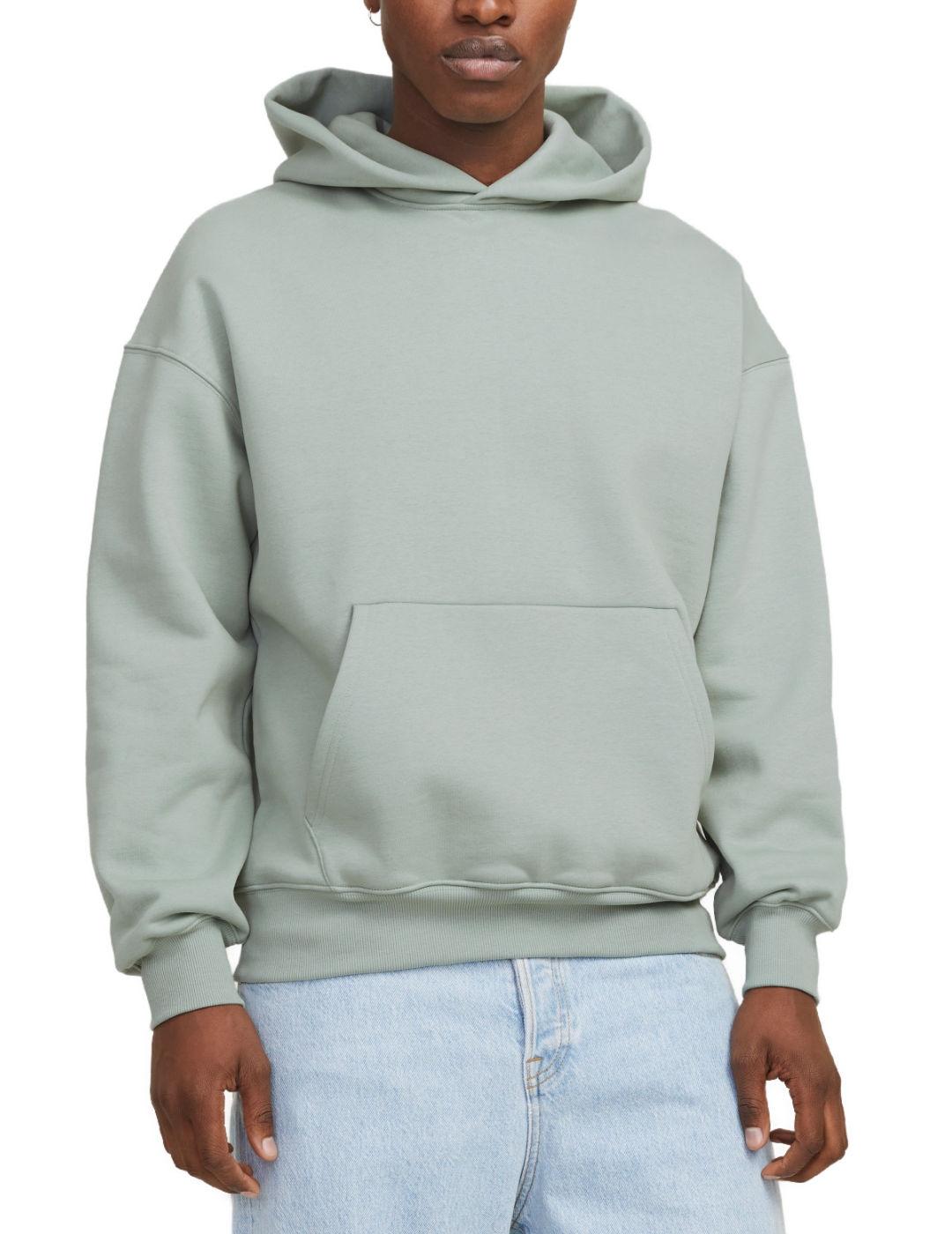 Sudadera Jack&Jones Urban verde con capucha para hombre