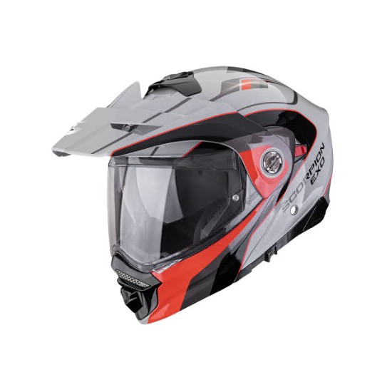 Scorpion ADX-2 KAMPS gris rojo CE 22.06 Casco modular 89-523-318