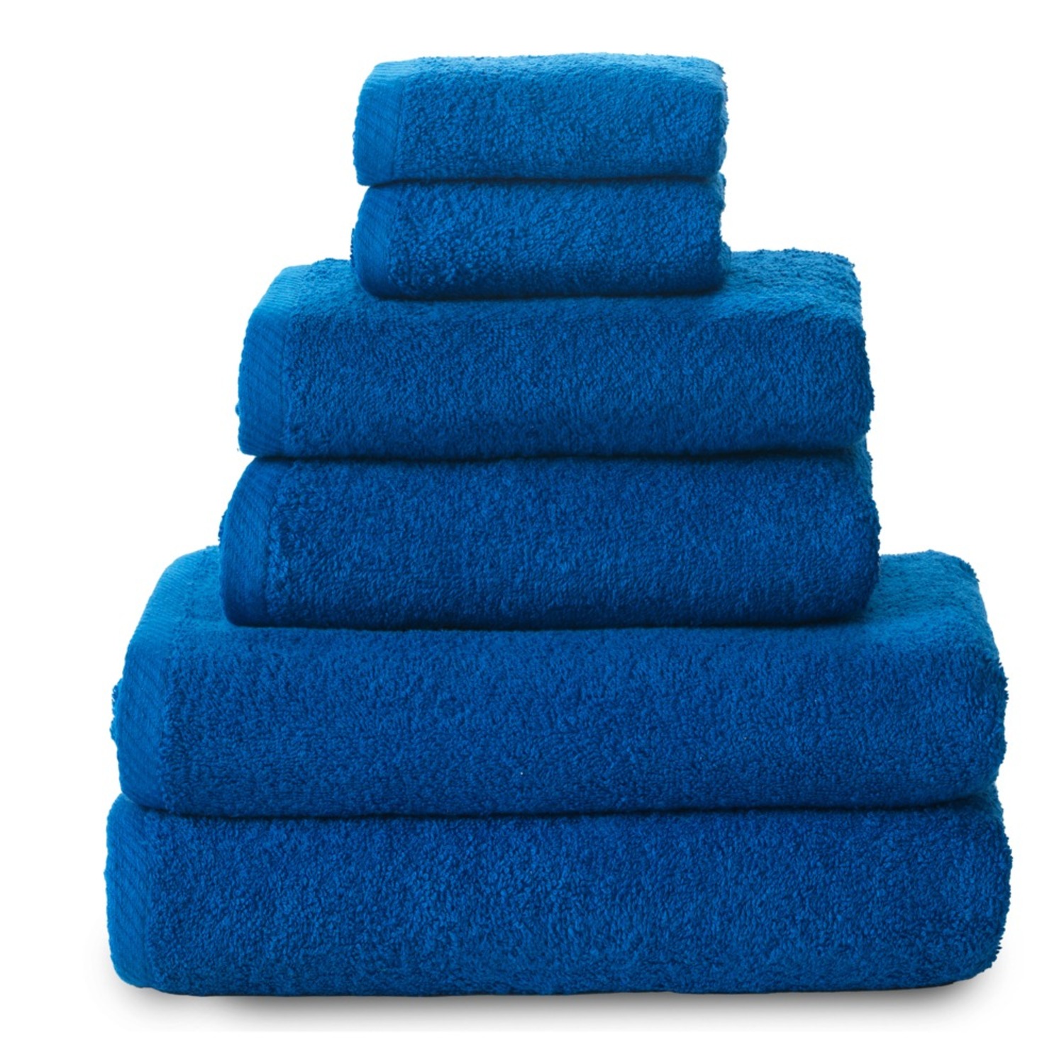 Set 6 Toallas piezas: 2 bidet + 2 manos + 2 baño color azulina, El mejor textil hogar para tu casa Fijalo