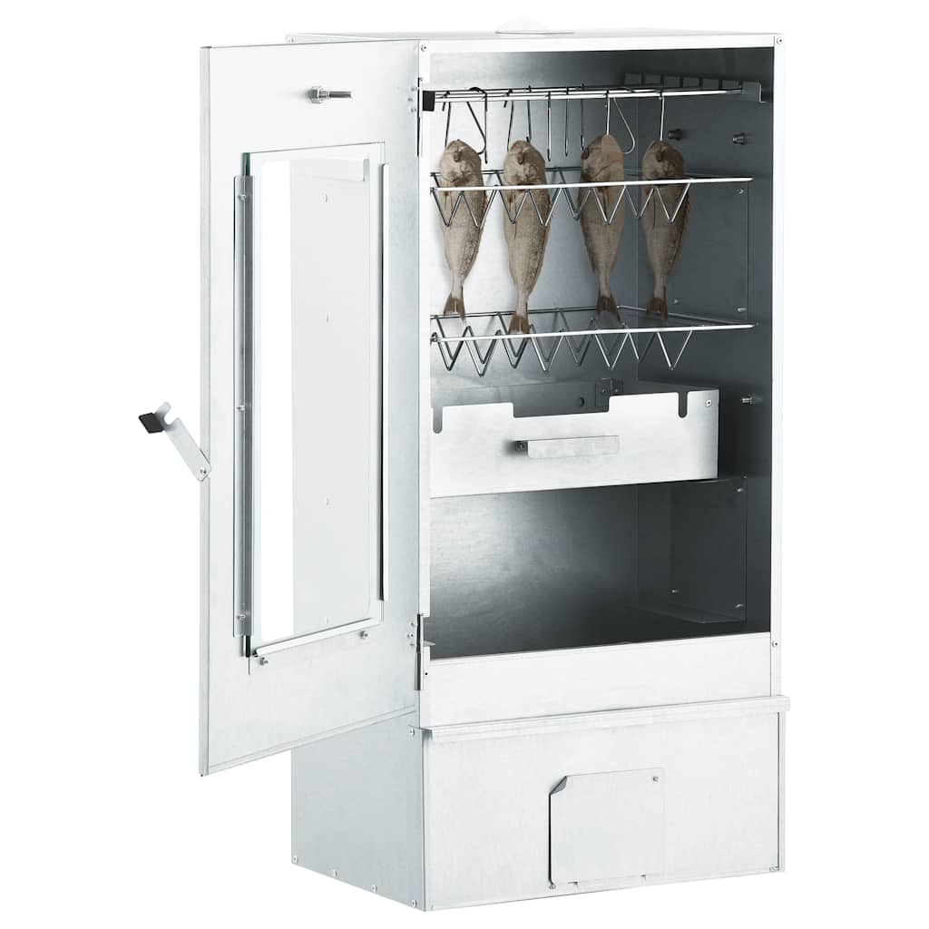 vidaXL Horno ahumador de BBQ con generador humo frío acero galvanizado