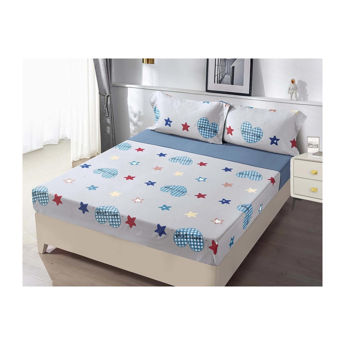 PLUSHOME Juego de Sábanas de Microfibra de Poliéster Suave Hasta 5 Piezas Tapa, Sábana Bajera y Fundas de Almohada Cama 90 160x260, 135 210x260, 150 230x260 Cm 180 250x270 Cm - Suavidad Duradera - Fácil Cuidado - Resistencia a las Manchas