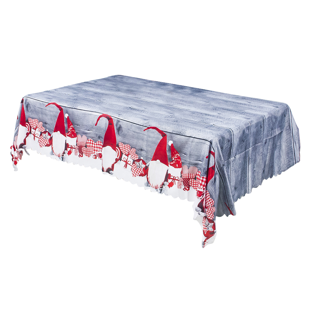 Mantel rectangular navideño estampado, mantel rectangular impermeable para decoración de comedor y cocina, estilo 1