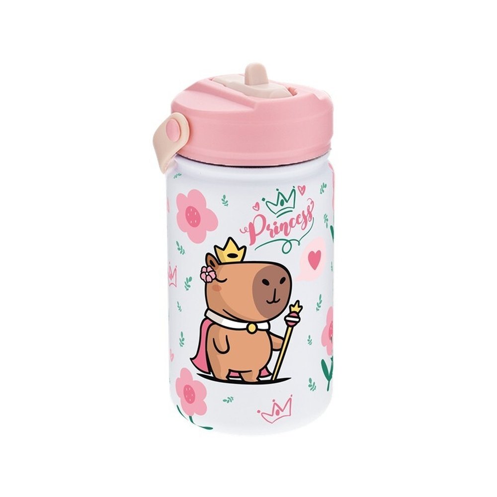 LOVELY BOTELLA TERMICA CON PAJITA 330ML ICE/PINK CAPIBARA CAPIBARA