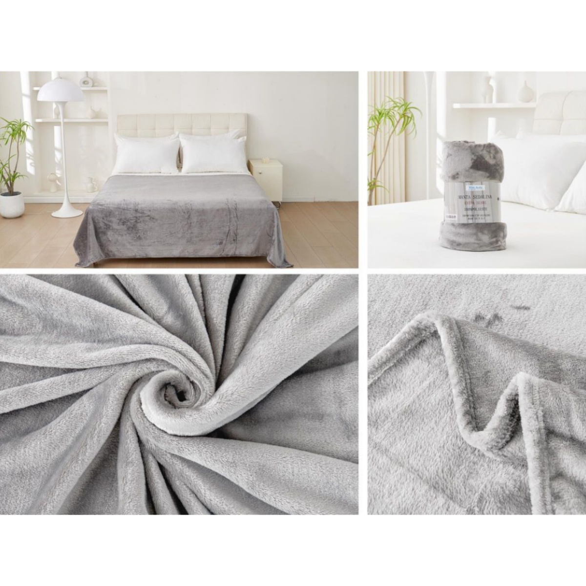ZYLX SHOPPING – Manta Suave de Microfibra 100% Poliéster, 16 Colores, 3 Tamaños, Extra Suave y Cálida para Cama y Sofá