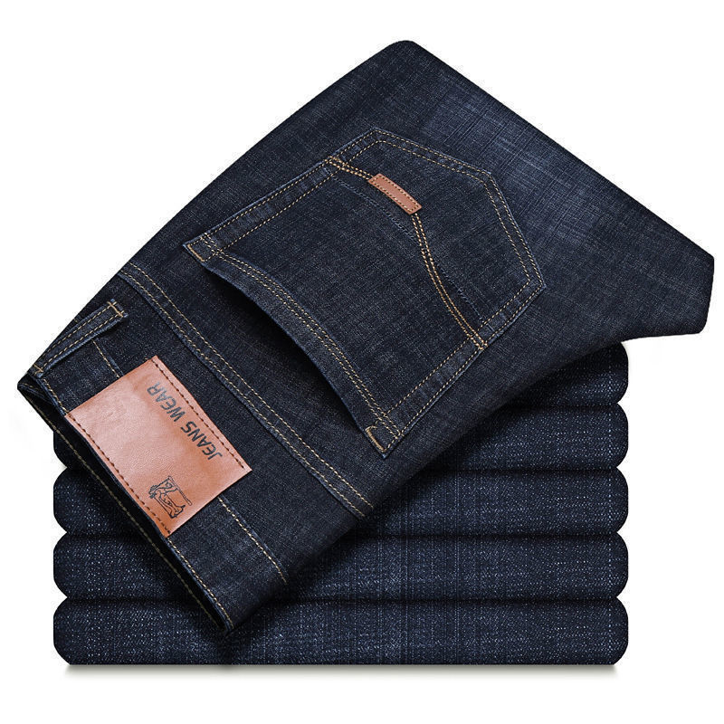 TK Nuevos Pantalones Vaqueros De Negocios Para Hombre Cómodos Y Suaves Moda Casual Ajustados Con Cierre De Cremallera Estilo Recto