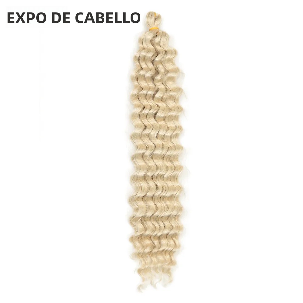 TK Extensiones De Cabello Sintético Freetress Deep Wave Twist Para Tejido Crochet 22"28" Ombre Ocean Wave Suave Para Mujeres