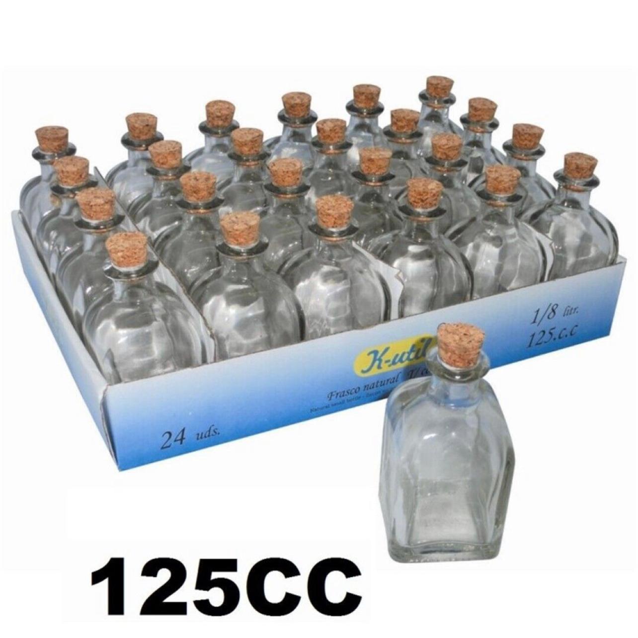 Pack Botellas Frascas de Vidrio con tapón de corcho