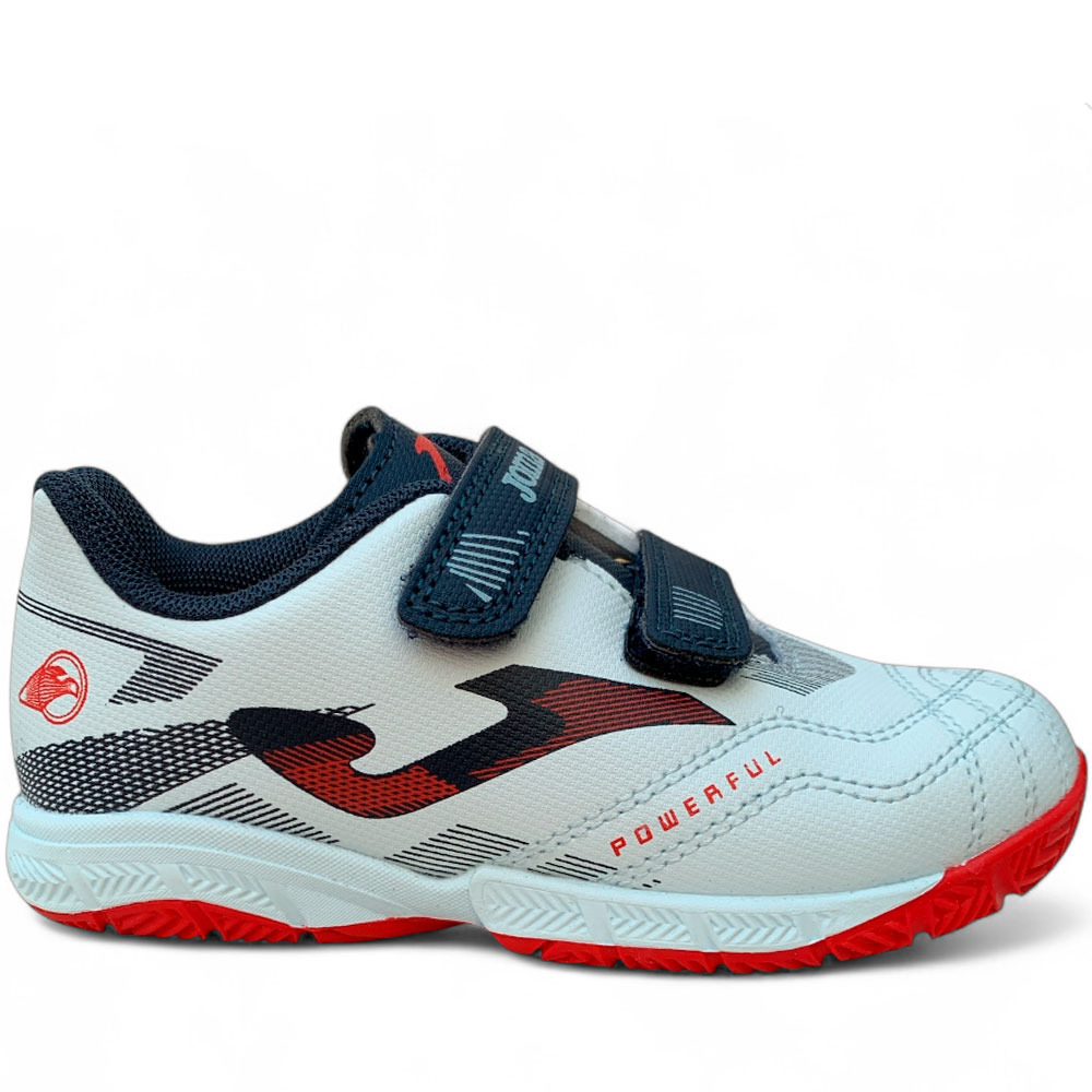 Zapatillas de Fútbol Sala para Niños Joma Powerful JR 2505 Indoor Azul - Calzado Deportivo con Suela Antideslizante y Tecnología Fibertech, Ideal para Pistas de Parquet
