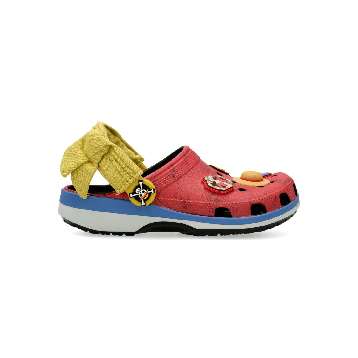 Crocs - Sandalias zuecos One Piece Luffy Classic para niños, cómodos y ligeros con 8 charms Jibbitz™ personalizados