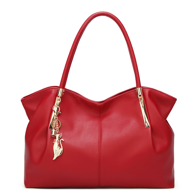 Bolso de mano de temperamento de moda, bolso de mano de cuero PU para mujer, bolso de hombro, billetera para mujer