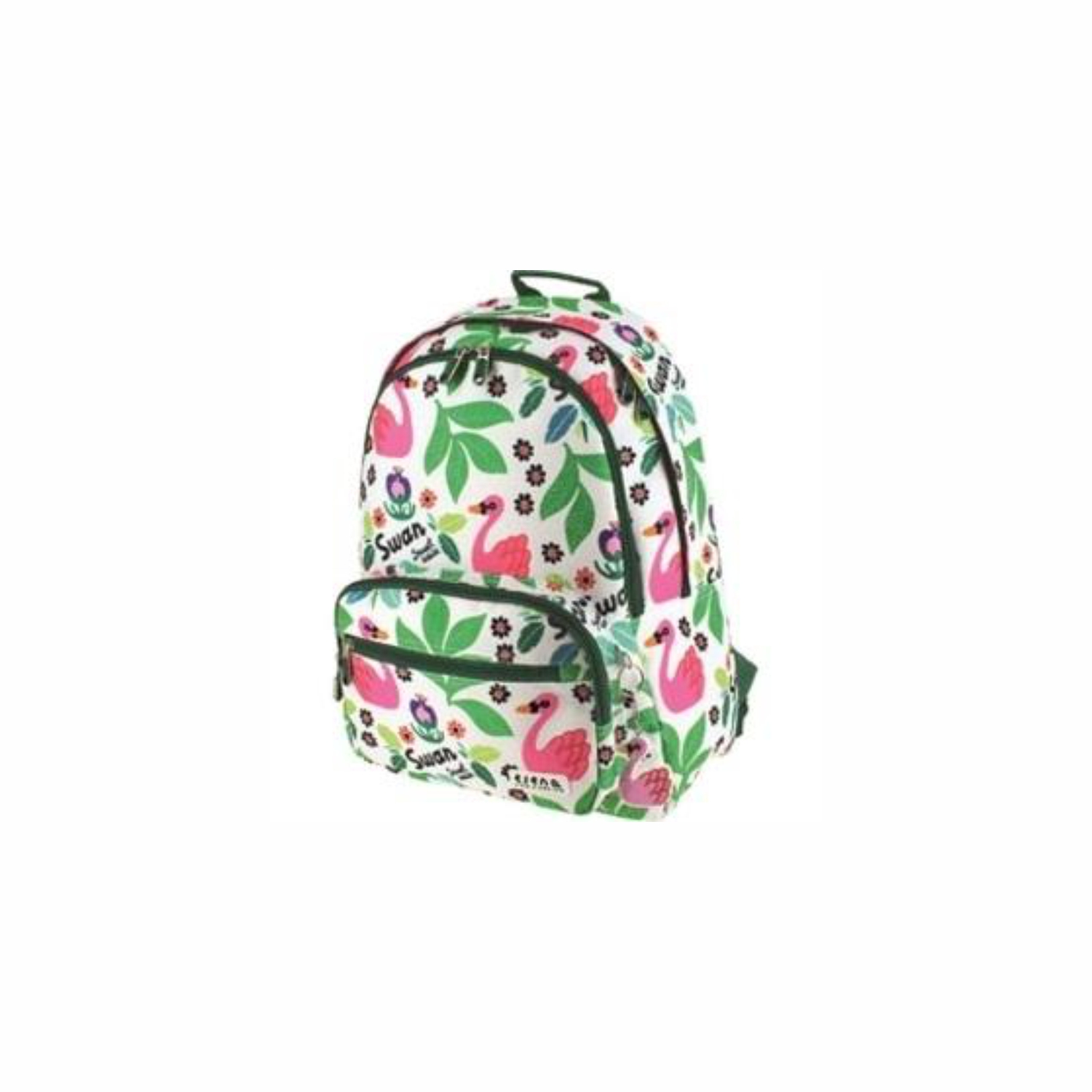 Grafoplas Grafoplás Mochila Escolar ‘EC18 Cisne’ Blanca y Verde Multicolor 42cm Reforzada