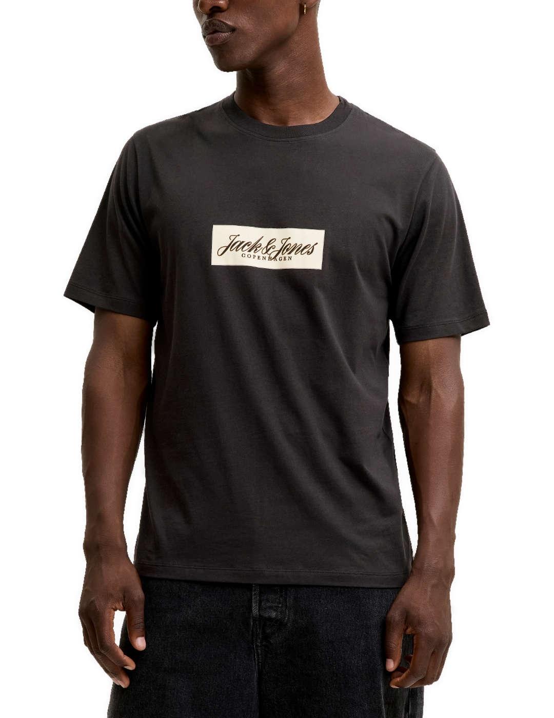 Camiseta Jack&Jones Norrebro negro manga corta para hombre