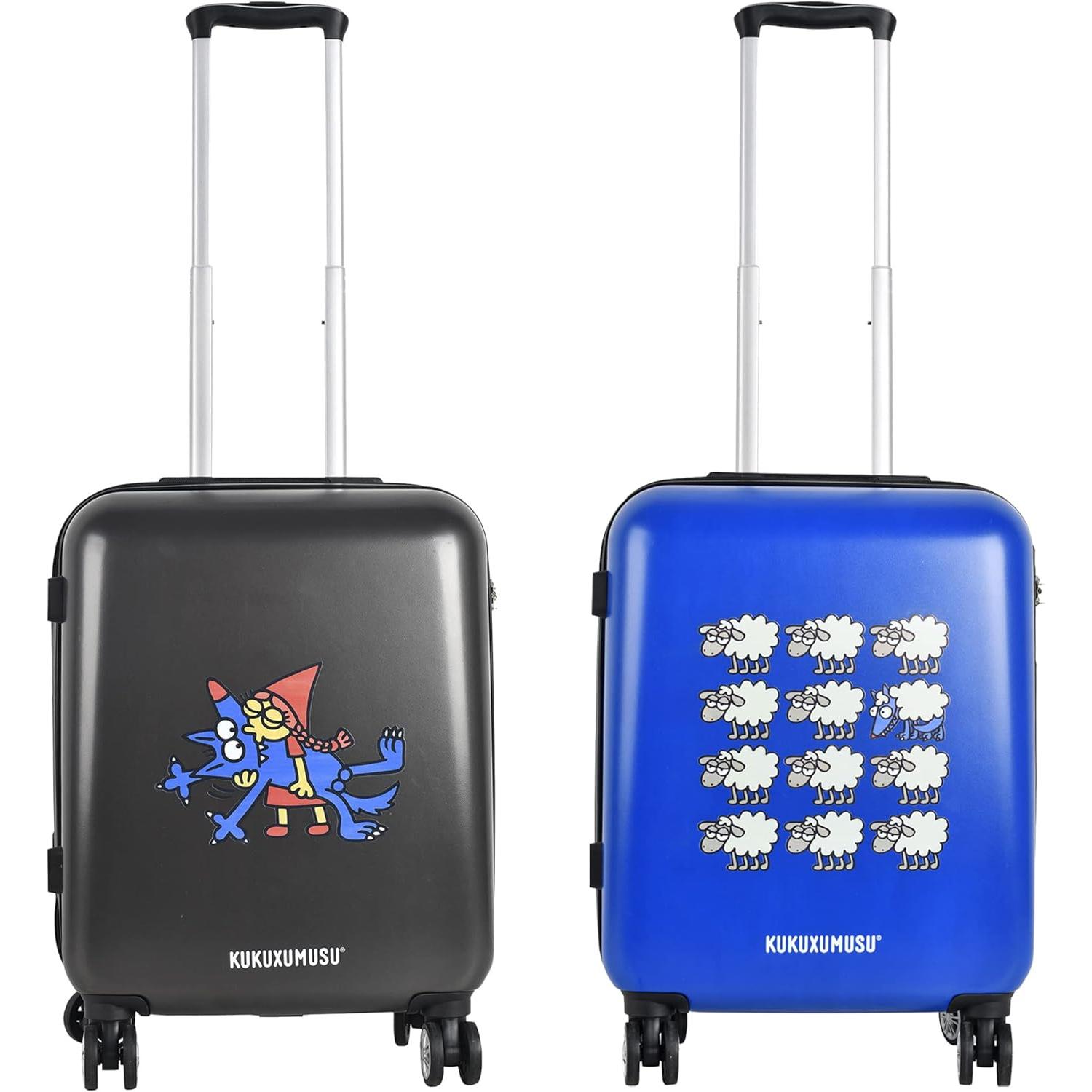 Kukuxumusu Maletas de Cabina de Viaje Rígida 4 Ruedas 360 Grados 56,5x42x21 Cm ABS y Policarbonato Candado Integrado