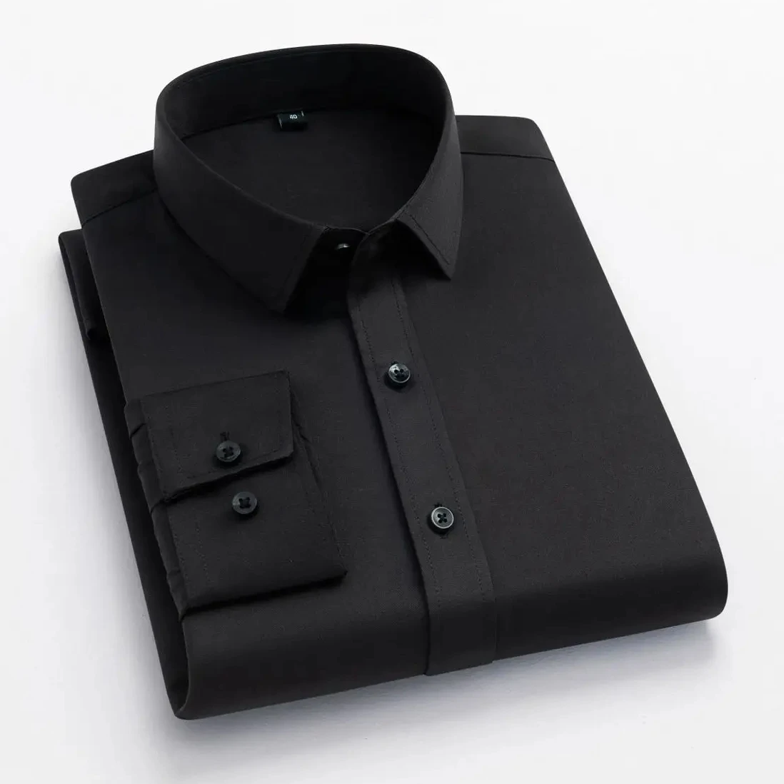 TK Camisa Larga Para Hombre 55-105KG Con Cuello Erguido Y Estilo Formal No Tejida Tratamiento Anti-Pliegues Ropa Profesional Para Trabajo