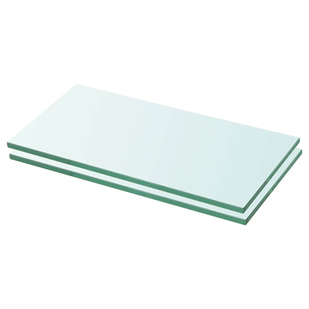 vidaXL Estantes 2 unidades panel de vidrio transparente 20x30 cm