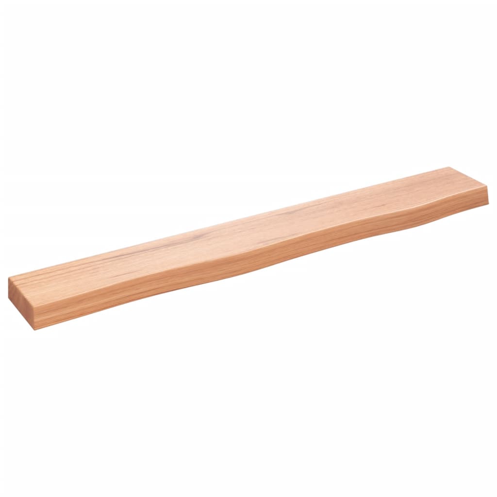 Vidaxl Estante de Pared de Madera Maciza de Roble Sin Tratar 80x10x4 Cm Natural