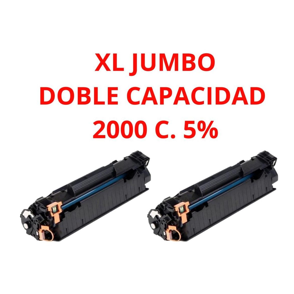 2 Toner Compatibles HP CF244XL / 44A XL (alta capacidad / jumbo) para HP LaserJet Pro M15, M17, M28 2000c. 5%