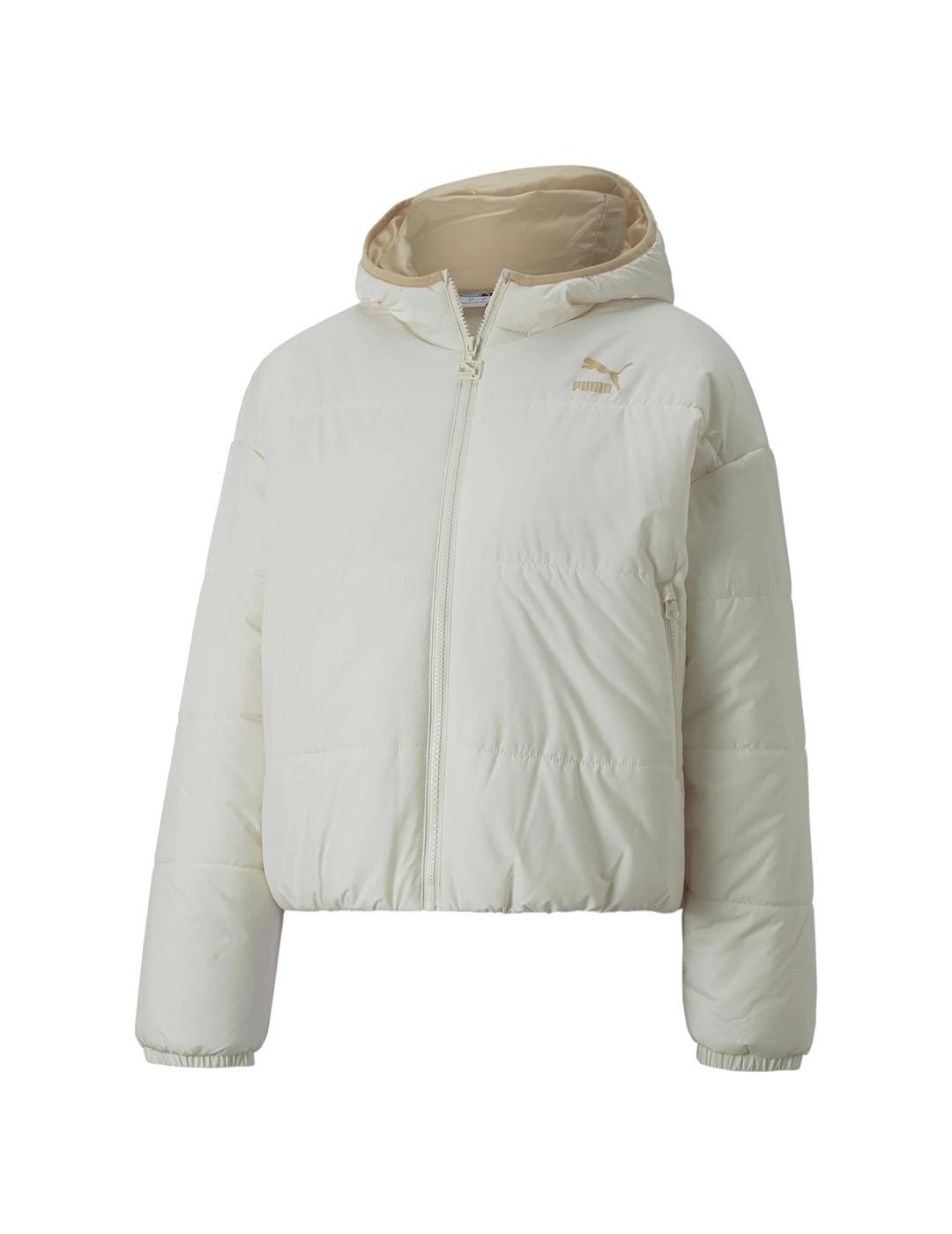 Puma Cazadora Mujer Classics Padd Beige con Protección Lluvia y Calidez