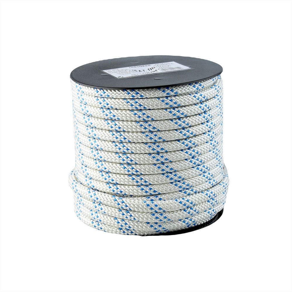 Cuerda de poliéster alta tenacidad trenzada de 25m. Diferente grosor - Acabado en color blanco y azul - Para náutica, deportes, industria.