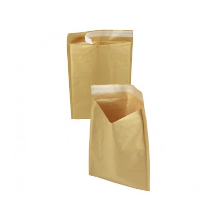 Q-Connect - Sobres Acolchados de Papel Burbuja Interior de Polietileno A/000, Color Marrón, Bolsas para Envíos con Capacidad para Albergar Documentos - (110 x 165 mm)