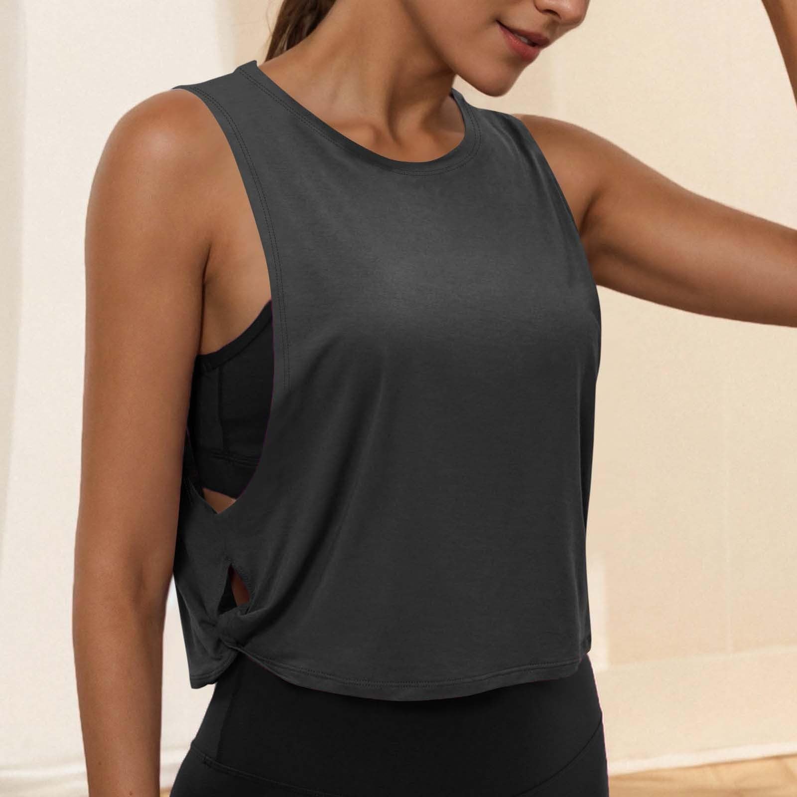 TK Top De Yoga Para Mujer Sin Mangas Transpirable Blusa Deportiva Corta Para Gimnasio Y Correr Chaleco Deportivo De Estilo Casual
