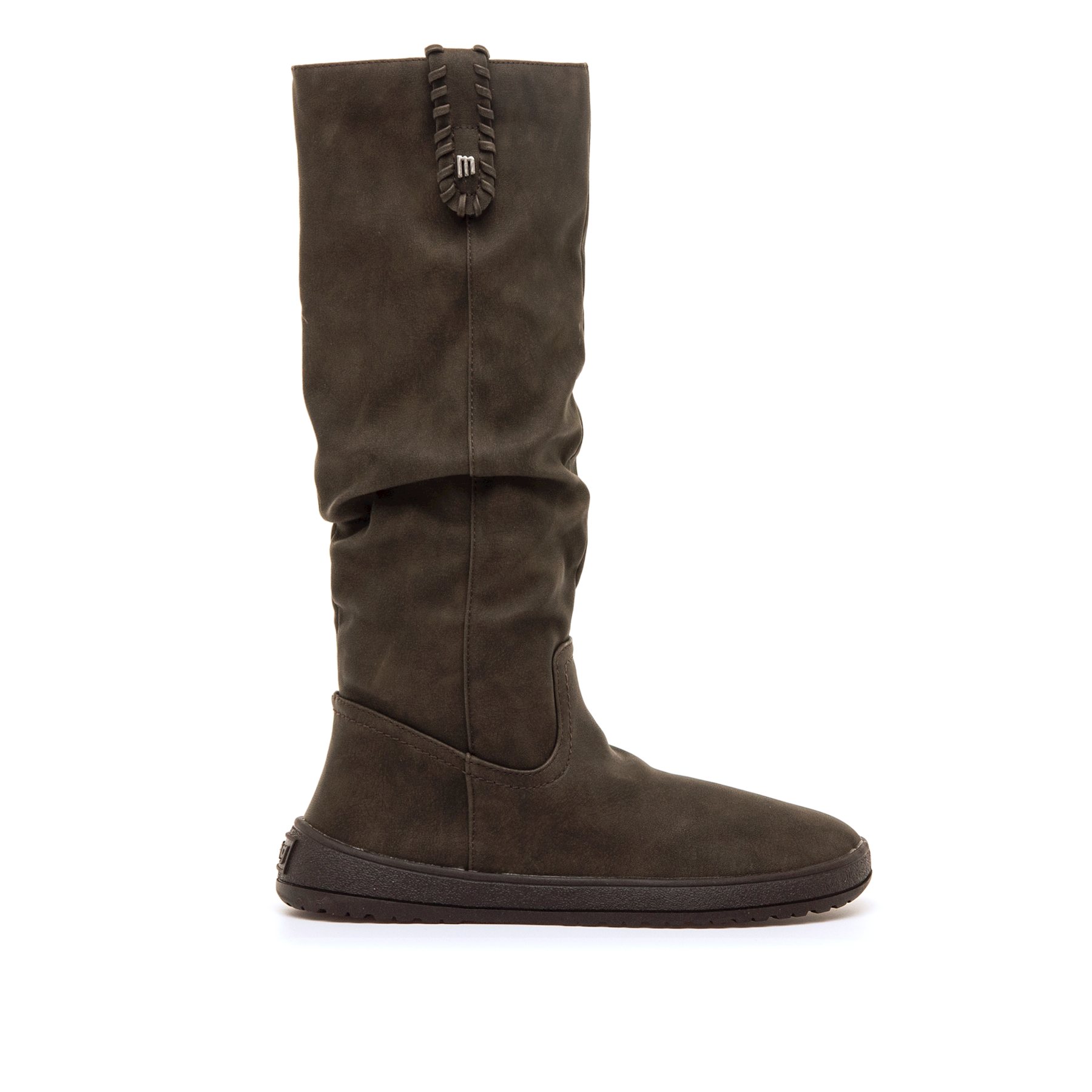 Mustang-MTNG botas planas barefoot mujer free alask marron con cierre cremallera y tipo de puntera redonda