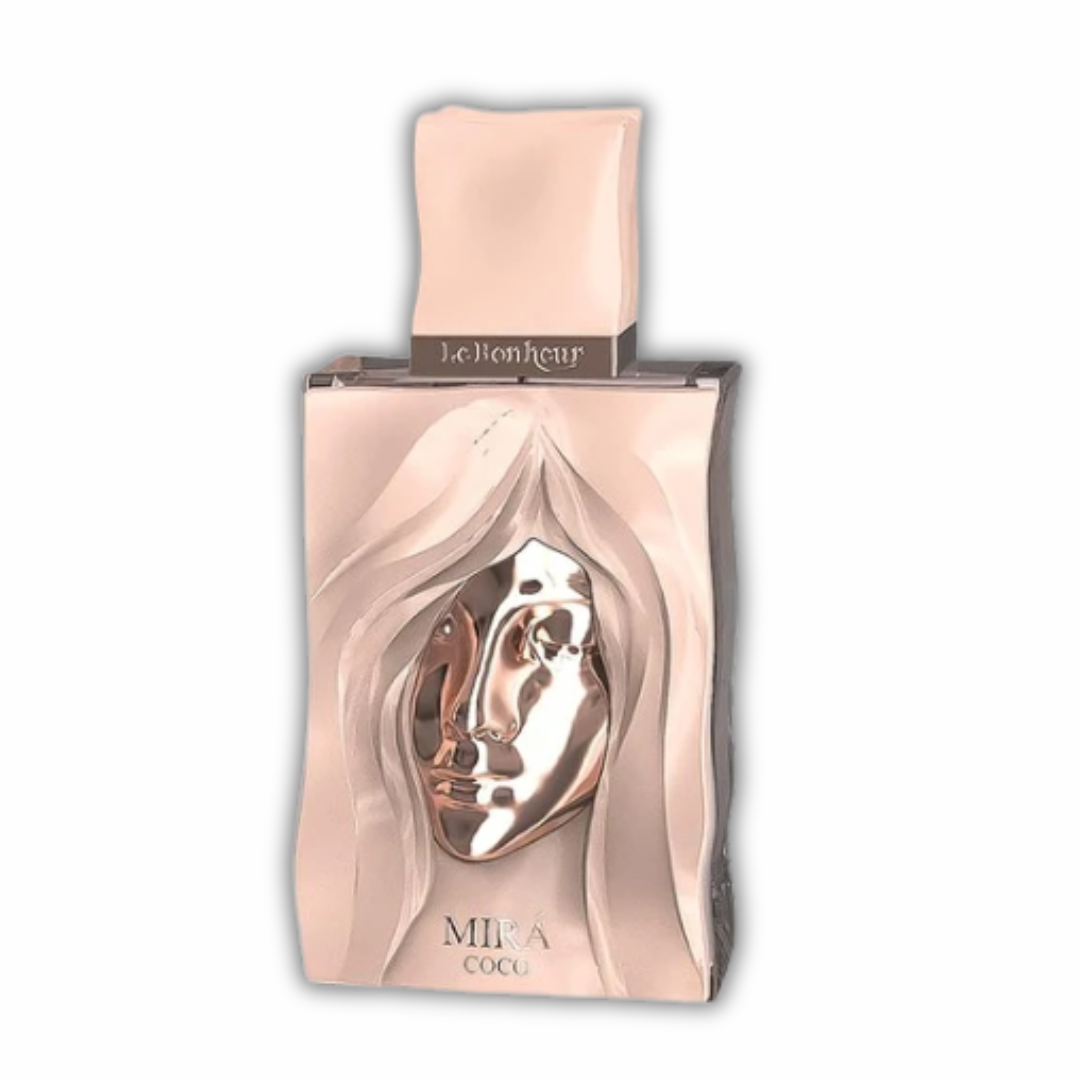 Le Bonheur Perfumes - Mira Coco Eau de Parfum 100 ml con notas cítricas, caramelo y vainilla para mujer, larga duración y estela cálida