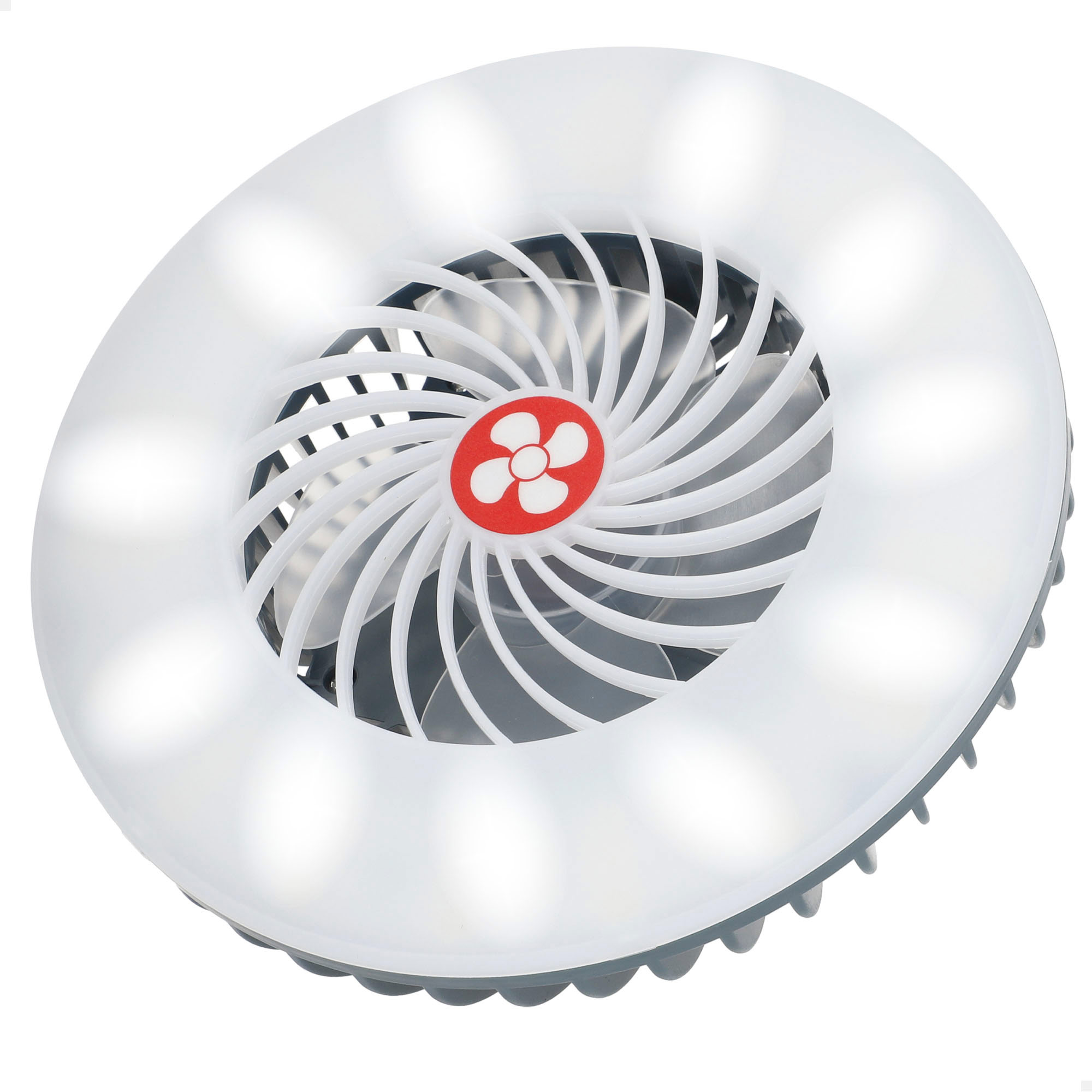 Aktive - Lámpara LED recargable con ventilador y cargador USB, portátil y multifunción, con 54 luces LED de alta luminosidad, 3 velocidades de ventilación y batería de larga duración. Ideal para camping, oficina y hogar