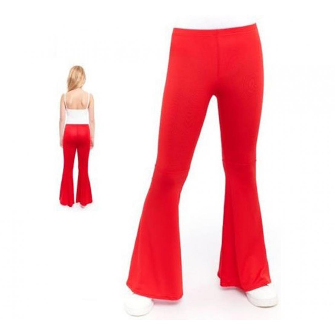 Partilandia Pantalones de Campana de Punto color Rojo para niños