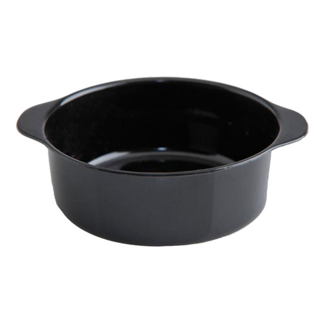 MONOUSO | Cazuela de Plástico con Asas Negro 52ml (50 Uds)