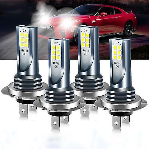 TK 4x H7 Led Headlight Bulb Kit High Low Beam 220w 60000lm Super Bright 6000k White