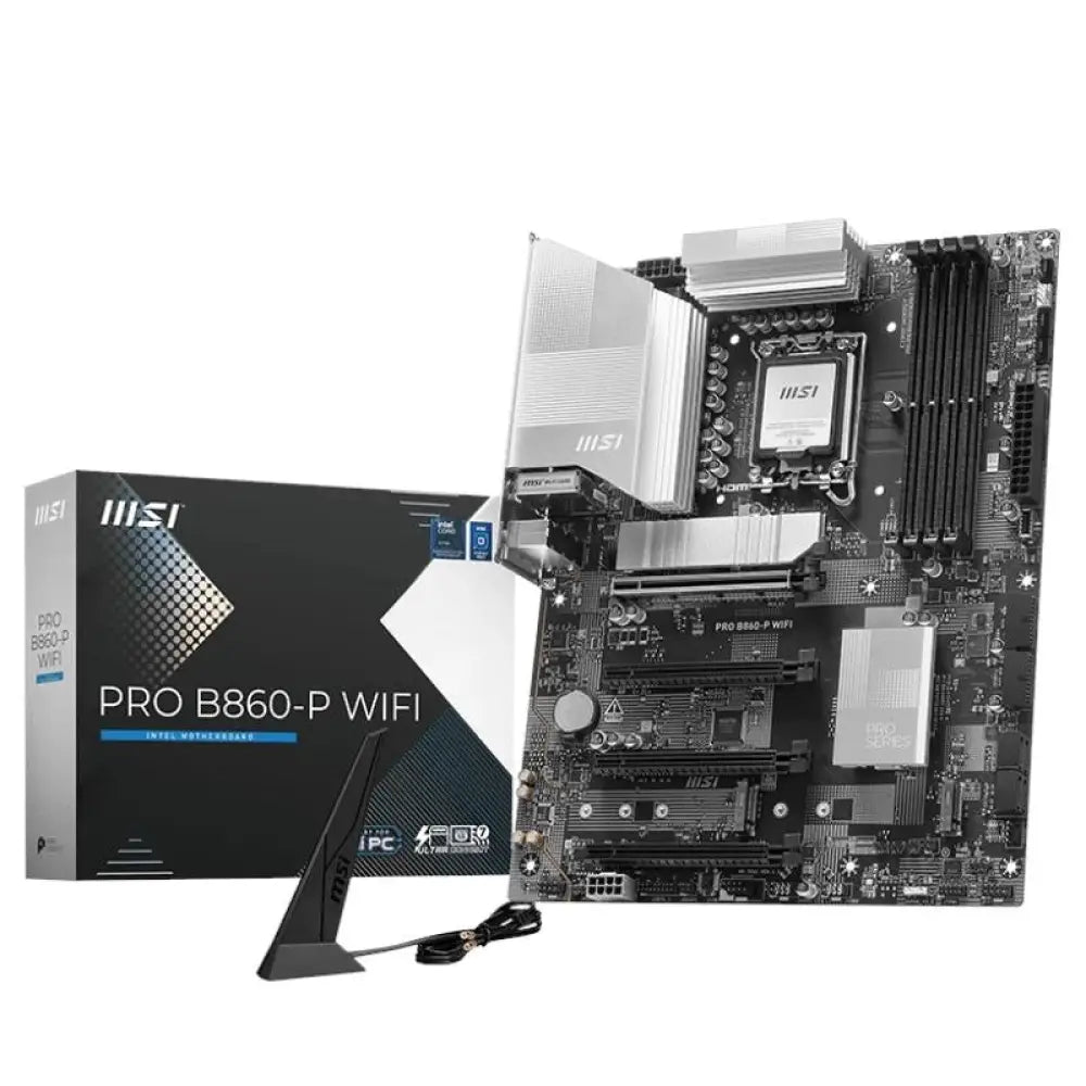 MSI - Placa base PRO B860-P WIFI ATX DDR5 1851 con soporte Intel Core Ultra Serie 2 y Wi-Fi 7 para gaming y trabajo