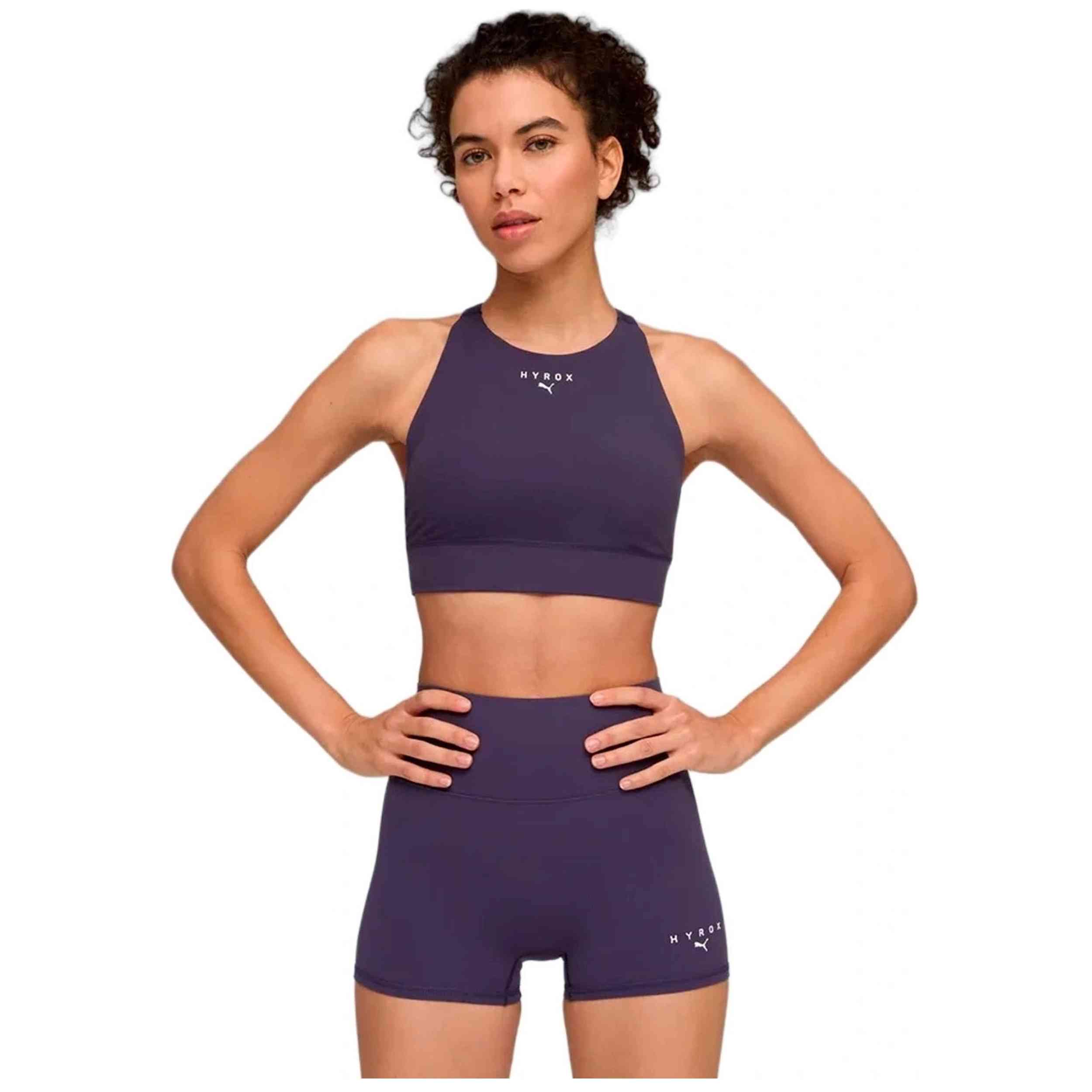 Sujetador Puma modelo W Puma X Hyrox Shape en color Lila