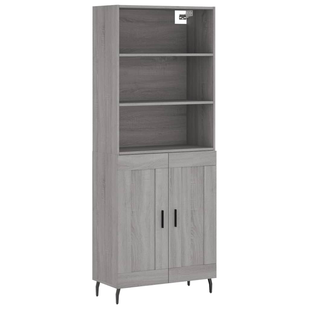 Aparador Alto de Madera Contrachapada 69,5x34x180 Cm - Vidaxl