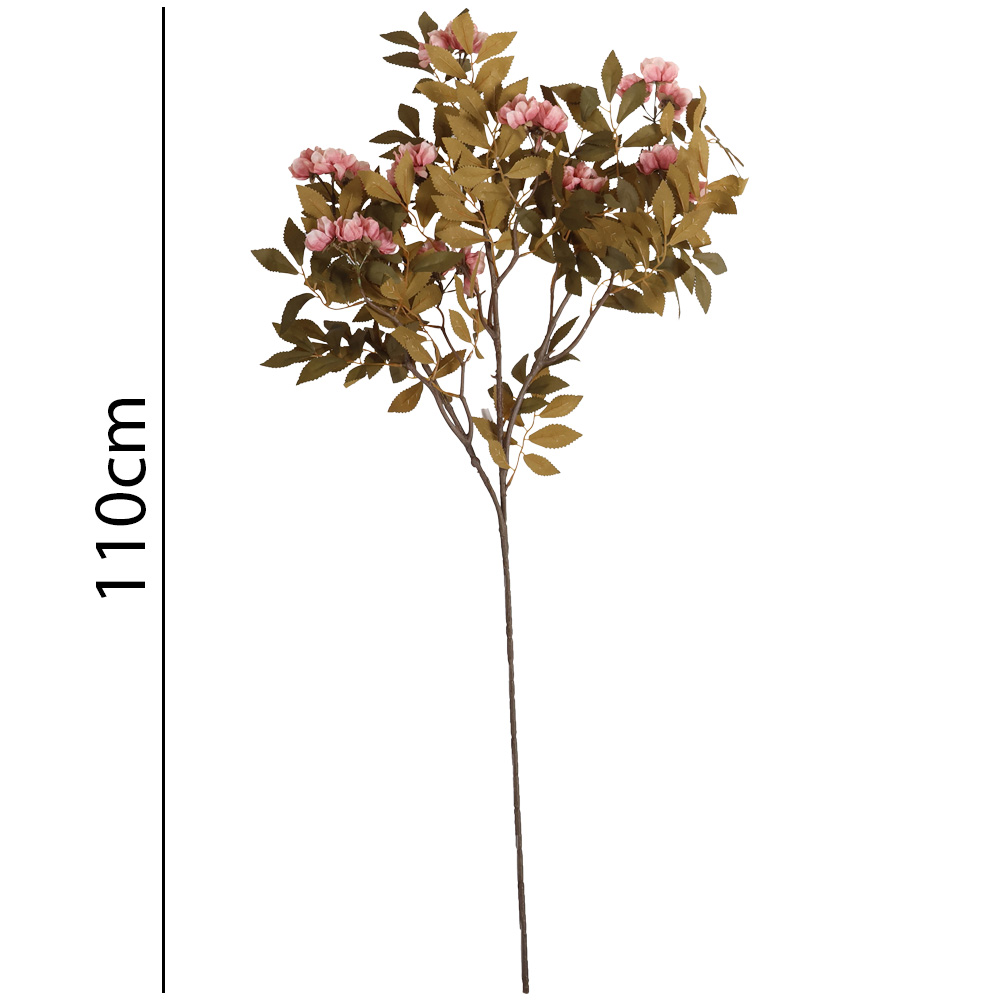 Poenia Arte Floral – Vara de Hojas con Flor Artificial 110 cm REF 631410 | Rama Decorativa Realista para Jarrones Altos, Centros de Mesa, Arreglos Florales Verdes, Decoración de Interior, Eventos y Espacios Naturales