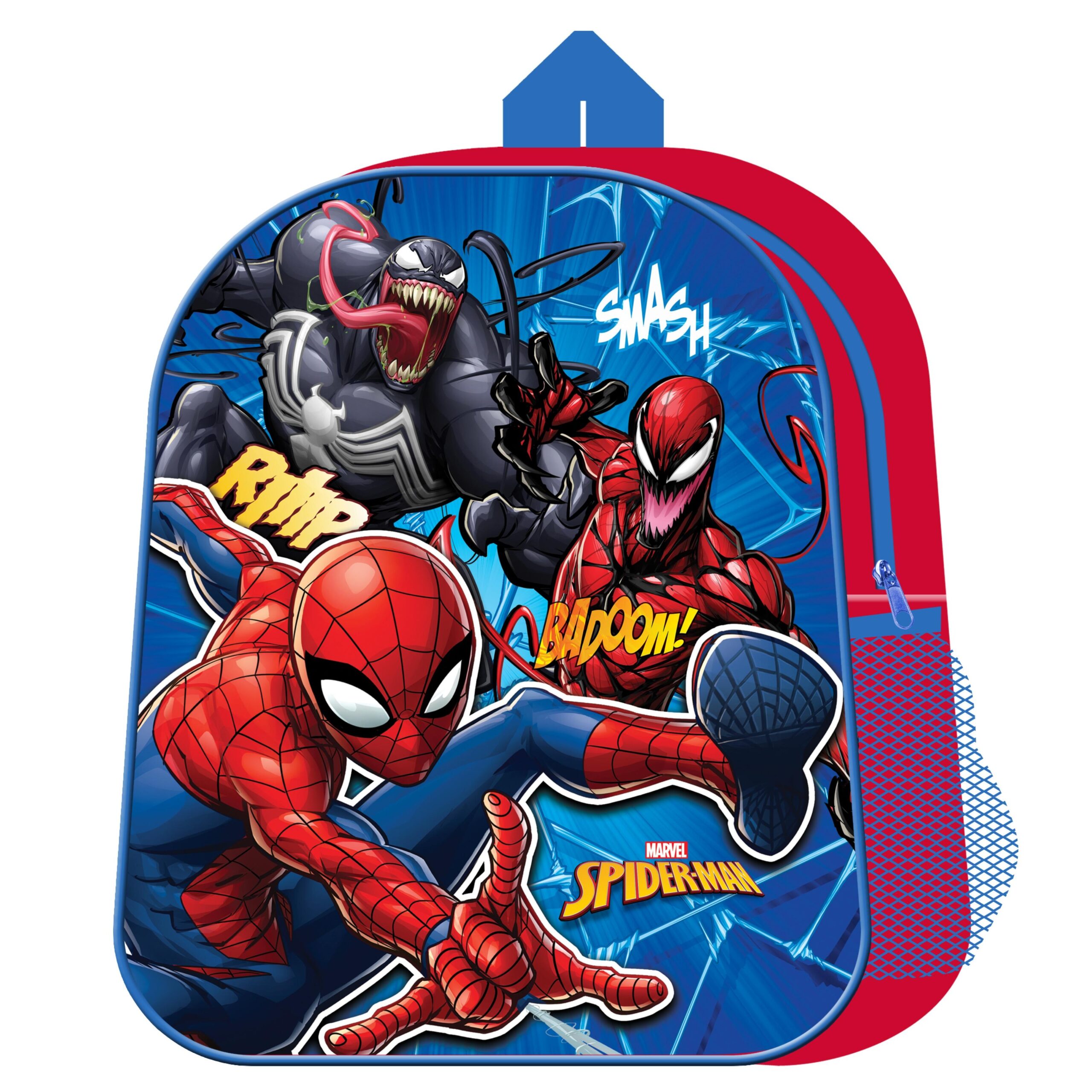 Mochila 31Cm Spiderman 31X26X10 C/ Bolsillo Producto Oficial Especial Regalos Para Todos
