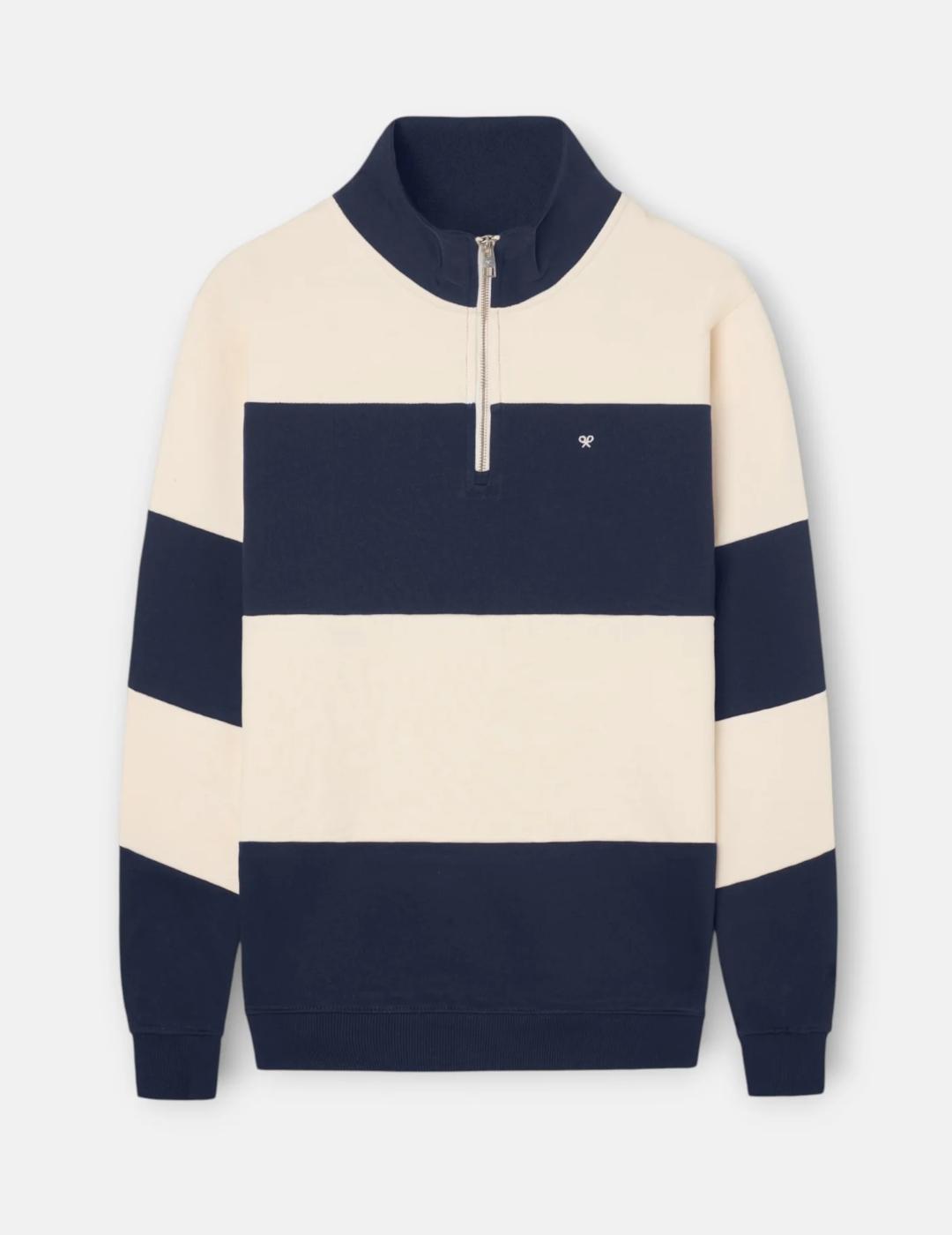 SILBON SUDADERA ZIP MARINO RAYA ANCHA