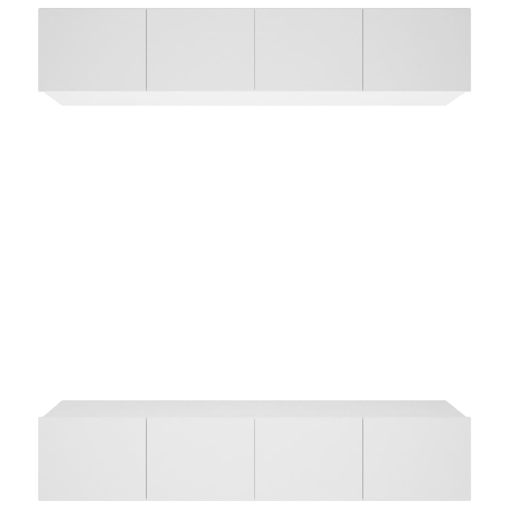 vidaXL Muebles para TV 4 uds madera contrachapada blanco 80x30x30 cm