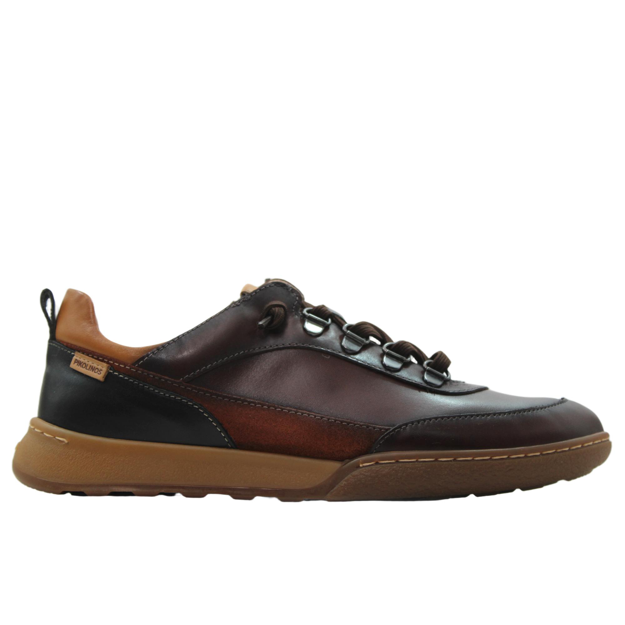 Pikolinos W7C-6918C1 Sneakers casual de piel, cordones elásticos, suela plana de goma, para señora