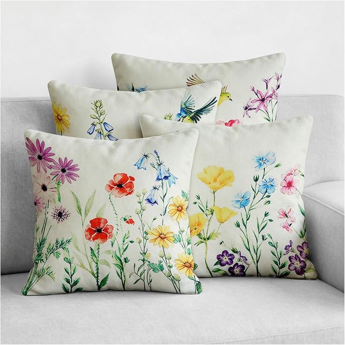 Fundas de Cojines, 45 x 45 cm, 4pcs Square Cubas de Almohadas