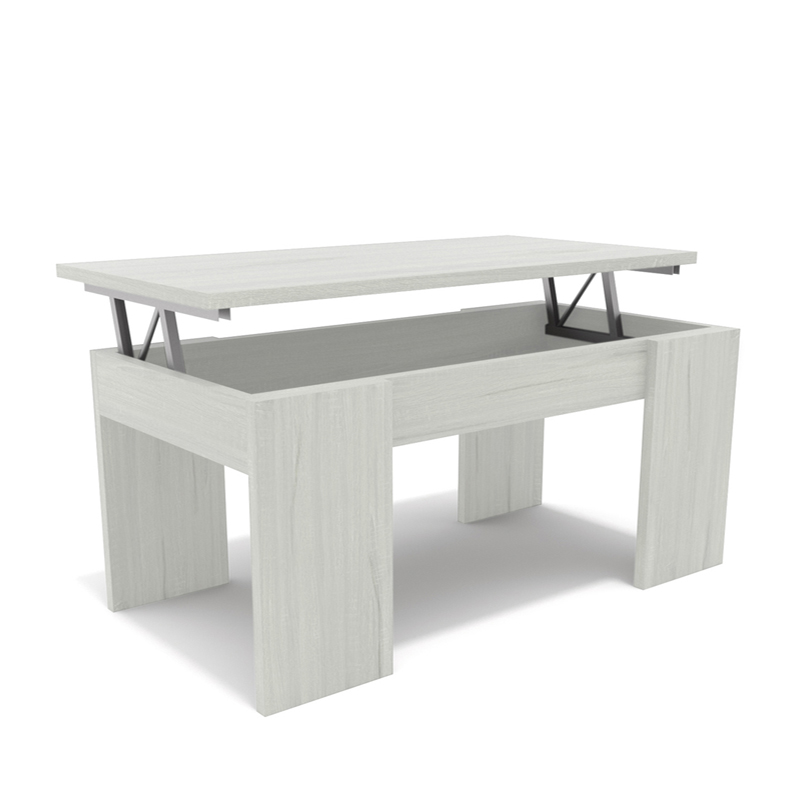 Dormidan - MESA DE CENTRO ELEVABLE MC4, Comedor o Auxiliar, Mayor Grosor y Estabilidad.