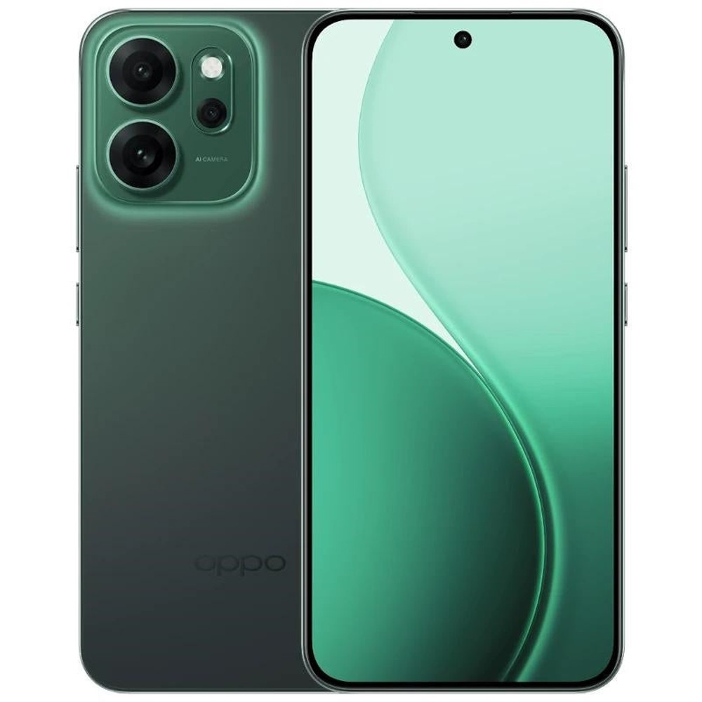 Oppo - Smartphone Reno 14F 5G de 6,57 pulgadas con pantalla AMOLED de 120 Hz, 8 GB RAM y 256 GB almacenamiento en verde luminoso