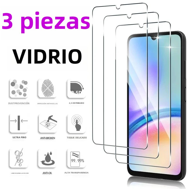 TK 3Pcs Protector De Pantalla De Vidrio Templado Para Xiaomi Redmi Note 13 12 4G 5G 11 10 pro Compatible Con Redmi 10C 12C 13C Note12 pro