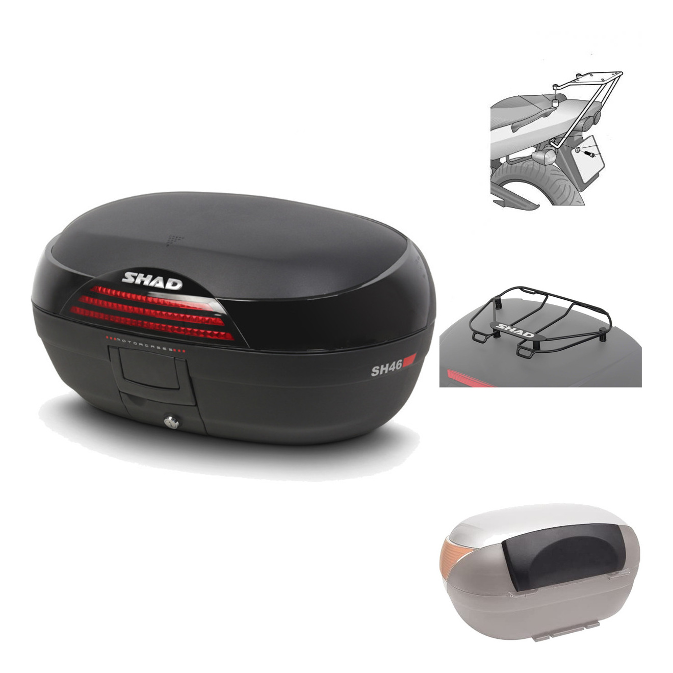 Baul Trasero + Herraje Montaje + Accesorios Sh46 Sh 46 New Model KIT-183261
