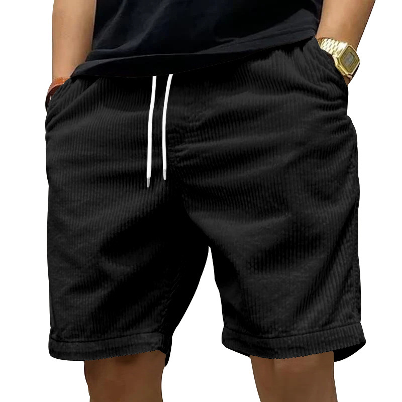 CA Pantalones cortos de trabajo de peso pesado para hombre, tendencia de verano, pantalones cortos casuales de pana retro de moda para hombre