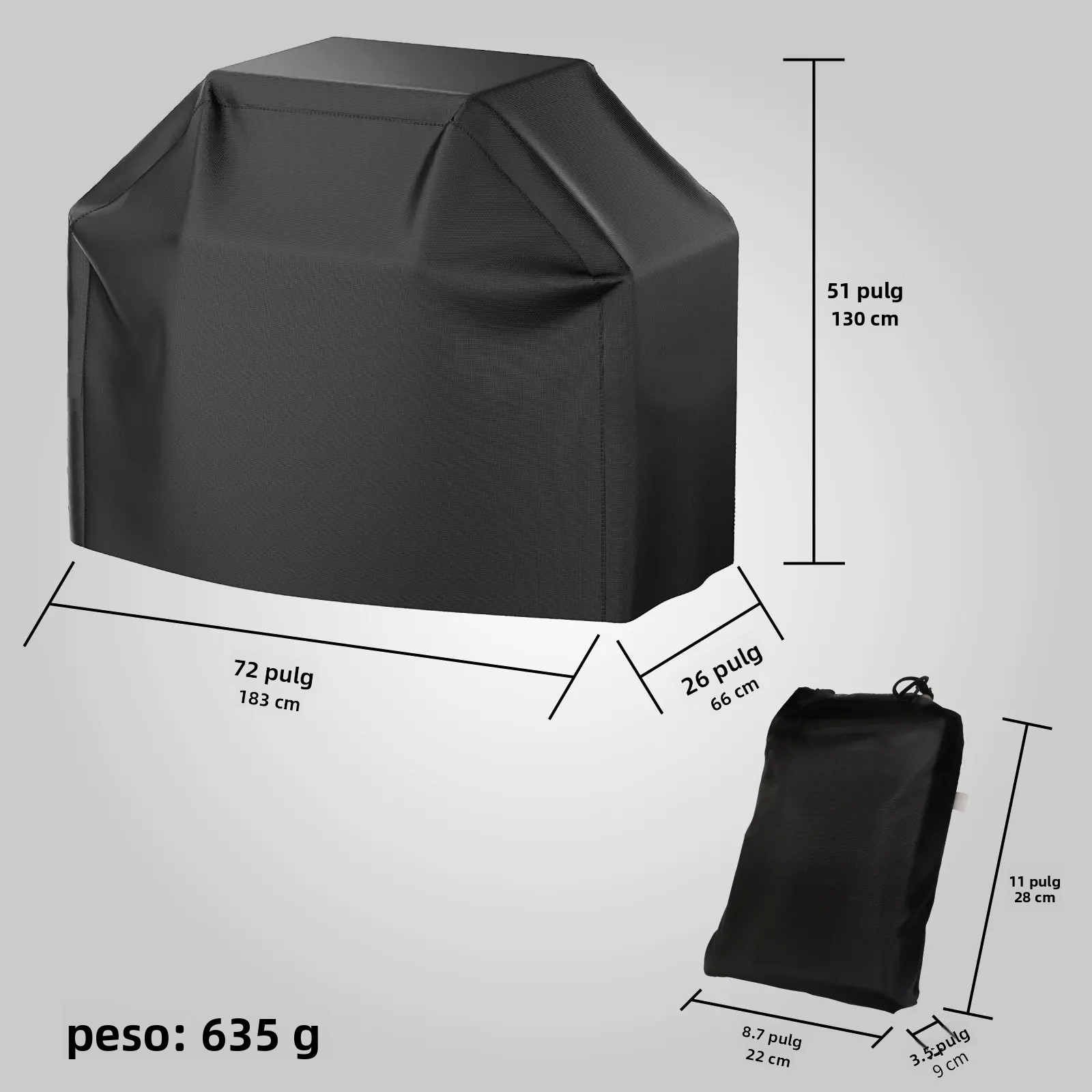 TK Cubierta De Barbacoa Impermeable Y Resistente Al Calor Tamaño Múltiple Negro Antiestático Y Anti Manchas Para Barbacoa De Gas