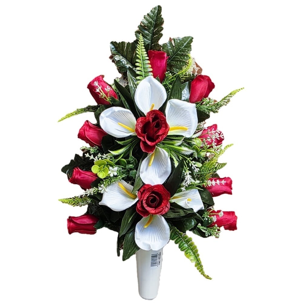 Flores artificiales para cementerio,ramos Flores para santos duraderas de tela con maceta,Gerimport,Envios desde España